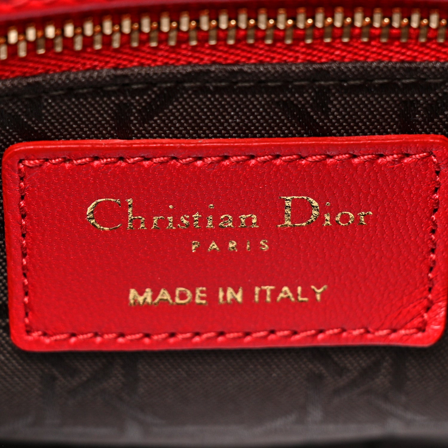 Christian Dior Lambskin Cannage Small Lucky Badges My Lady Dior Red 6 of 13