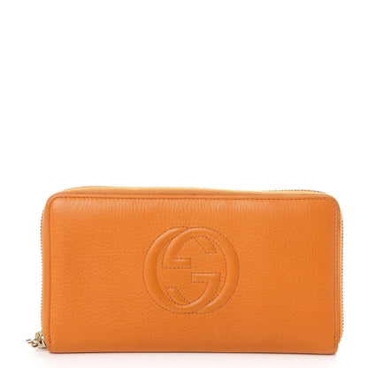 Gucci Pebbled Calfskin Soho Zip Around Wallet Curcuma 1 of 11