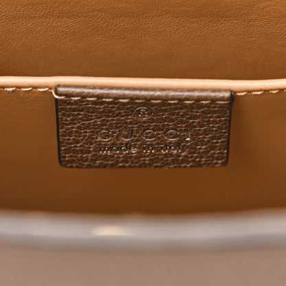 Gucci Monogram Jumbo GG Textured Dollar Calfskin Small Diana Tote Bag Camel Ebony New Acero 6 of 14