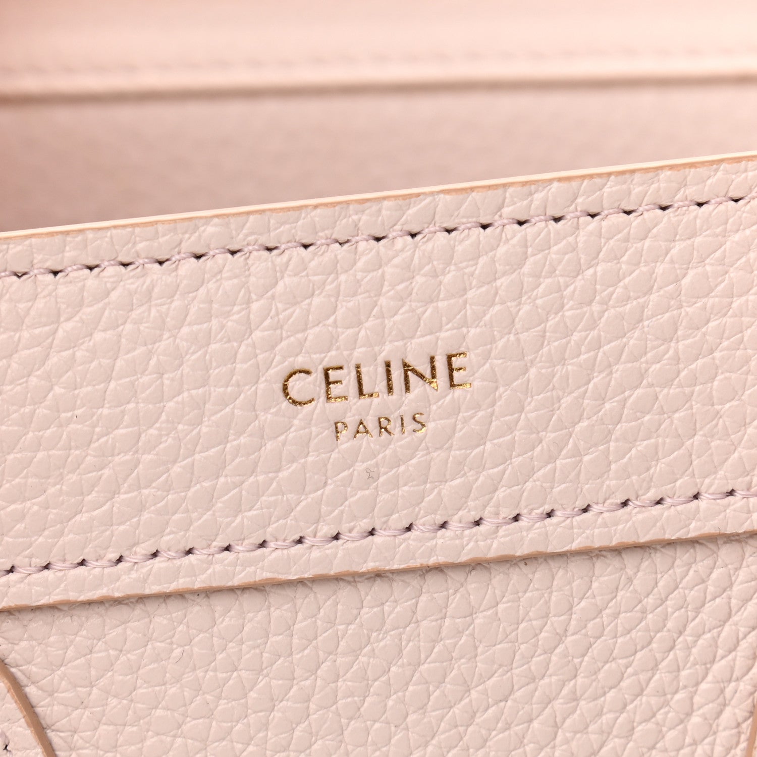 Celine Drummed Calfskin Nano Luggage Pale Pink 6 of 10