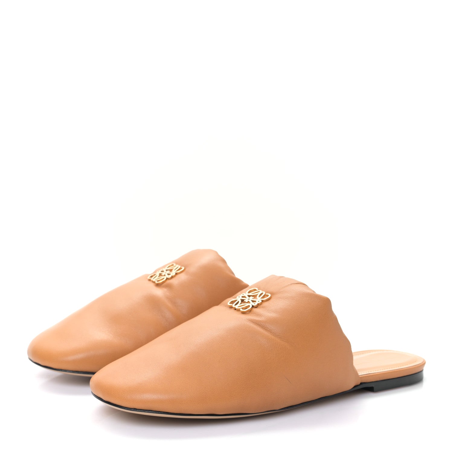 Loewe Lambskin Anagram Padded Mules 39 Warm Desert 3 of 8
