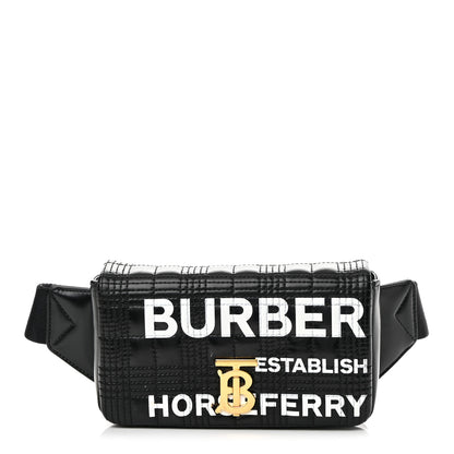 Burberry Patent Quilted Horseferry Print Lola Bum Bag Black 1 of 15