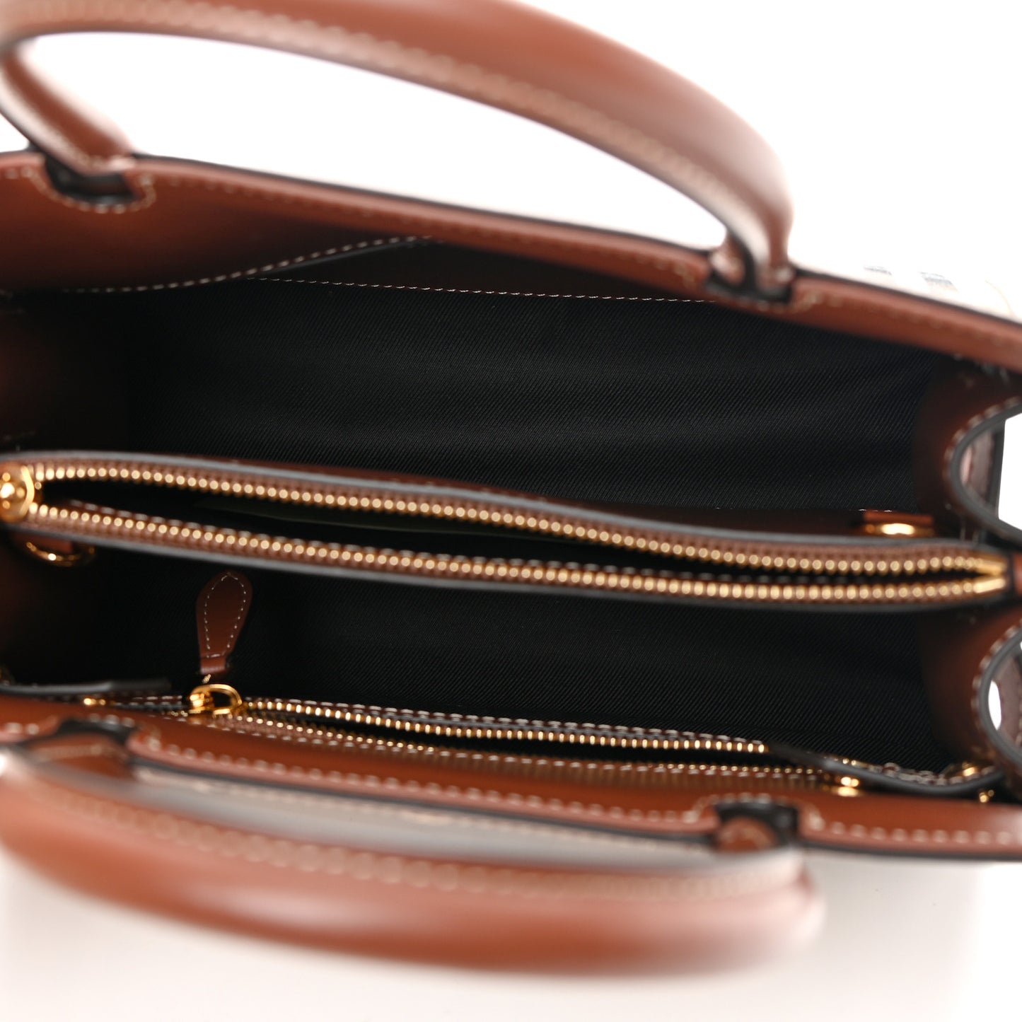 Calfskin Vintage Check Mini Two Handle Title Bag Archive Beige