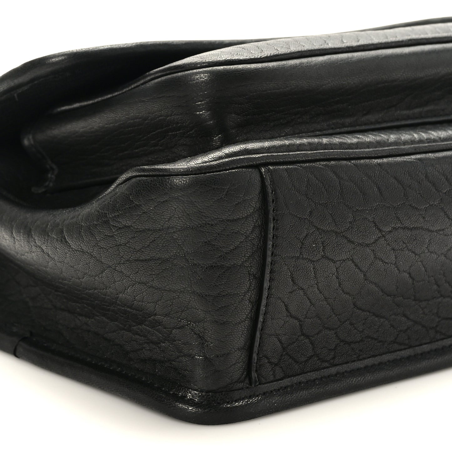 Grained Lambskin Monogram Baby Niki Chain Satchel Black