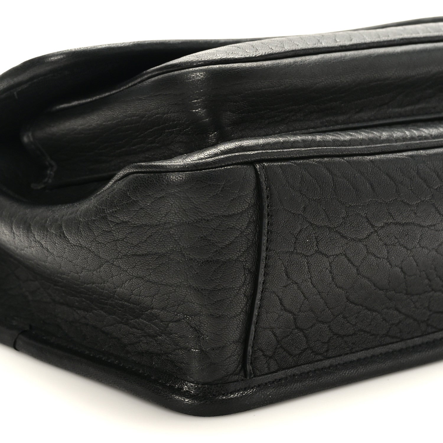 Saint Laurent Grained Lambskin Monogram Baby Niki Chain Satchel Black 9 of 11