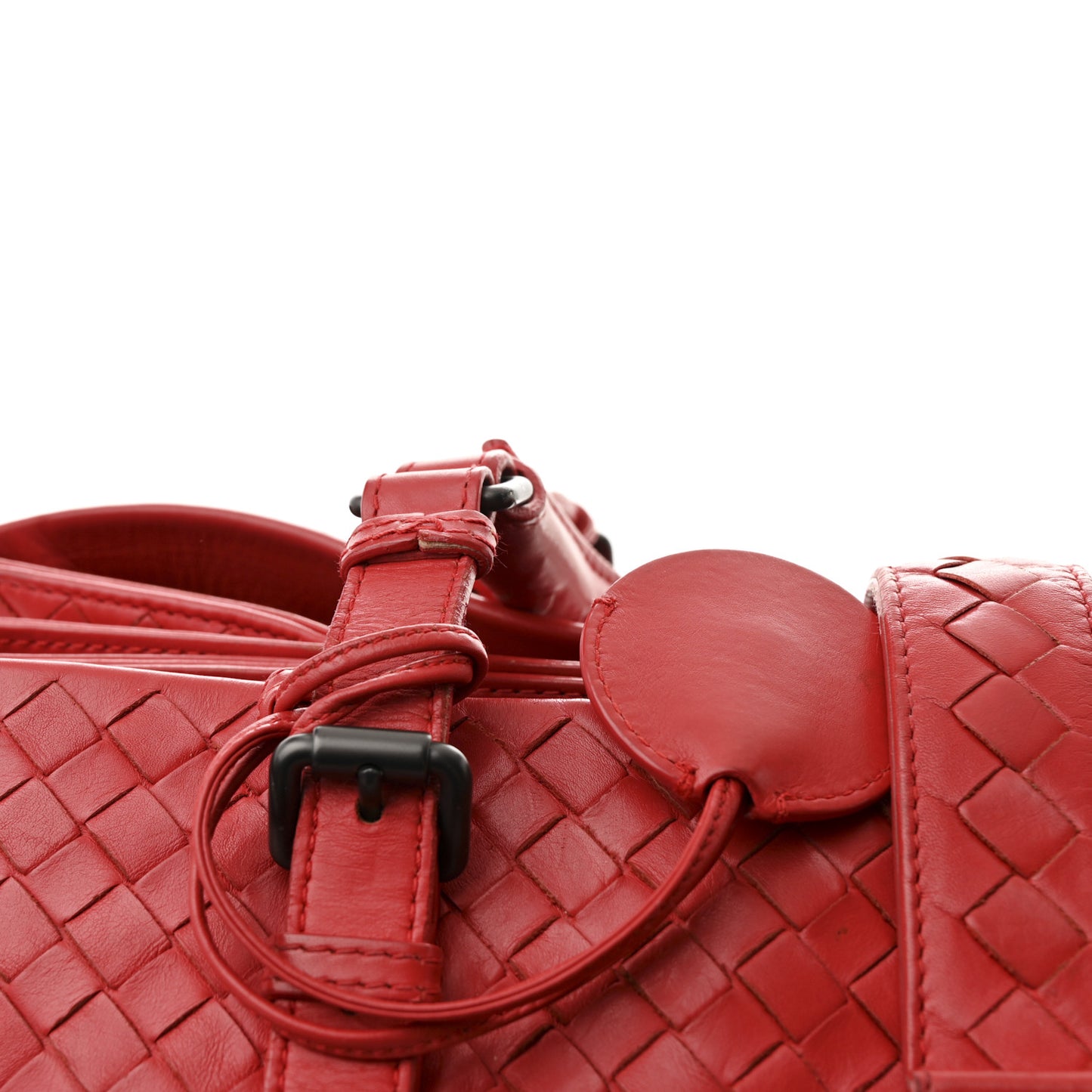 Light Calf Intrecciato Medium Roma Fraise