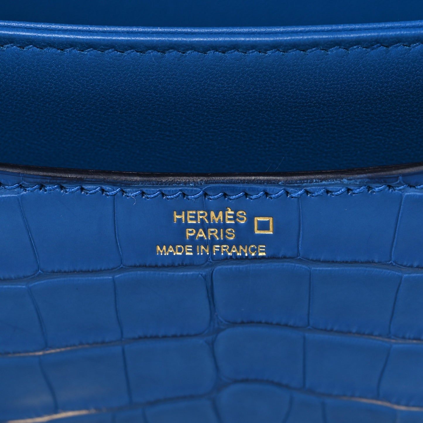 Matte Alligator Constance 18 Bleu Zellige