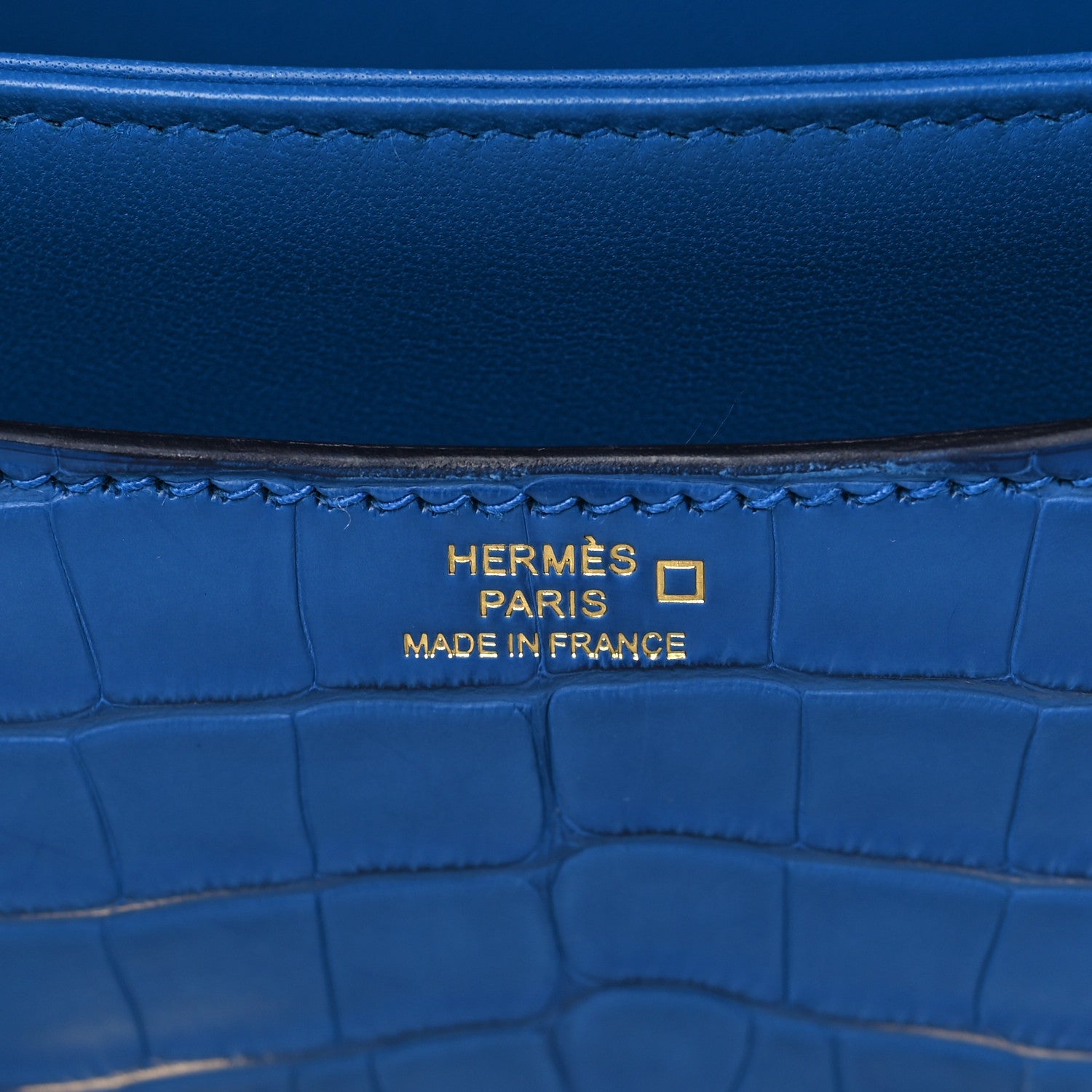 Hermes Matte Alligator Constance 18 Bleu Zellige 6 of 11