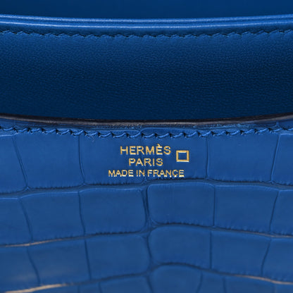 Hermes Matte Alligator Constance 18 Bleu Zellige 6 of 11