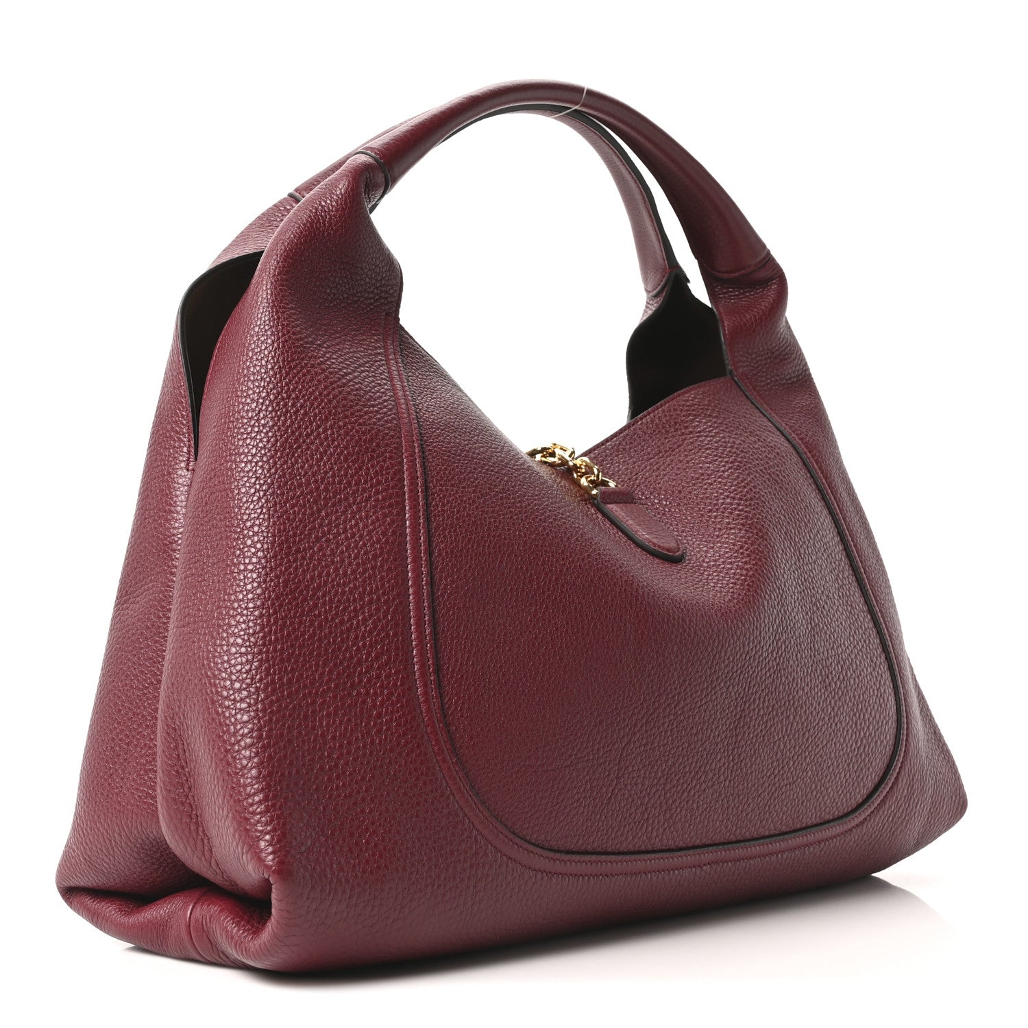 Gucci Grained Calfskin Softbit Maxi Shoulder Bag Rosso Ancora Red 4 of 10