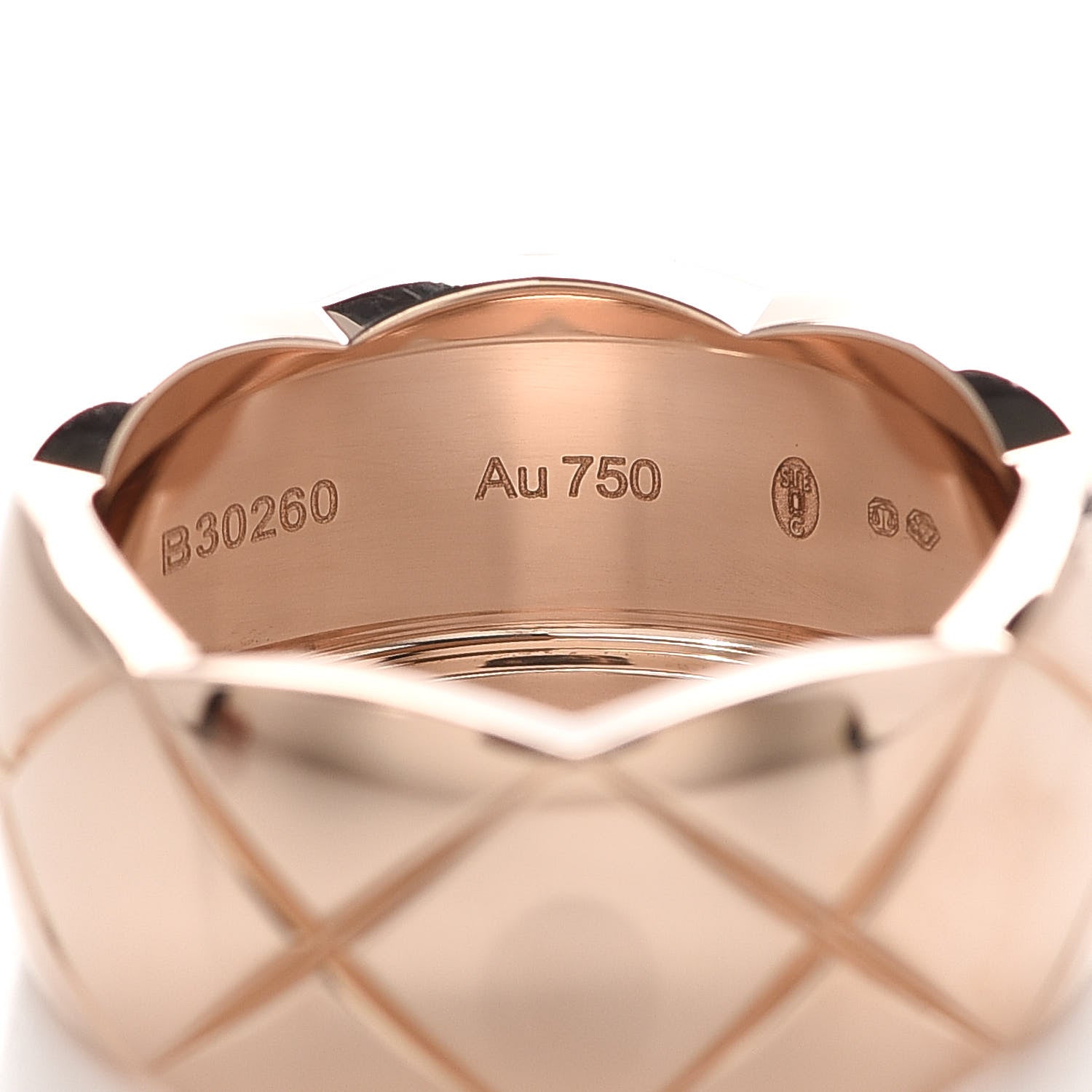 Chanel 18K Beige Gold Large Coco Crush Ring 62 10 5 of 6