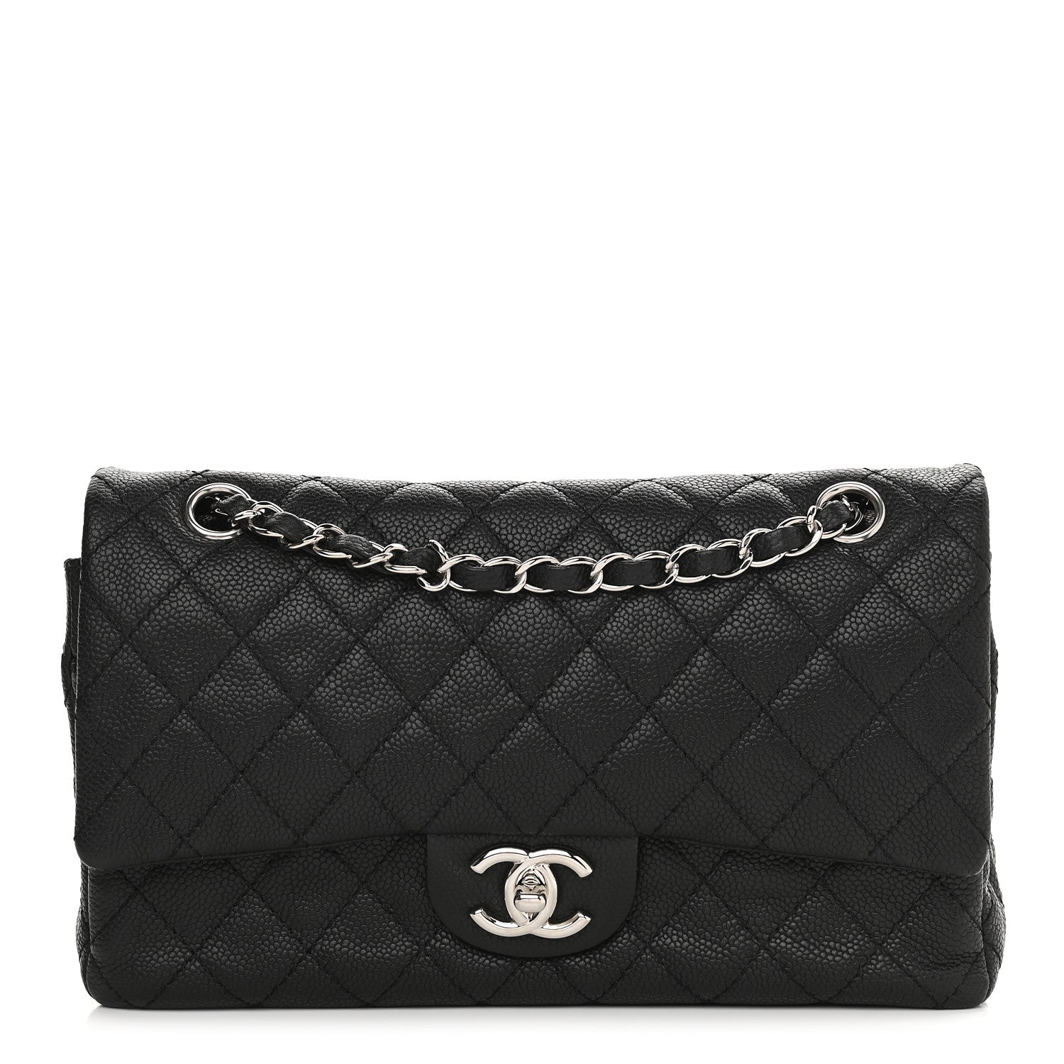Chanel Caviar Quilted Medium Double Flap Black 1 of 9