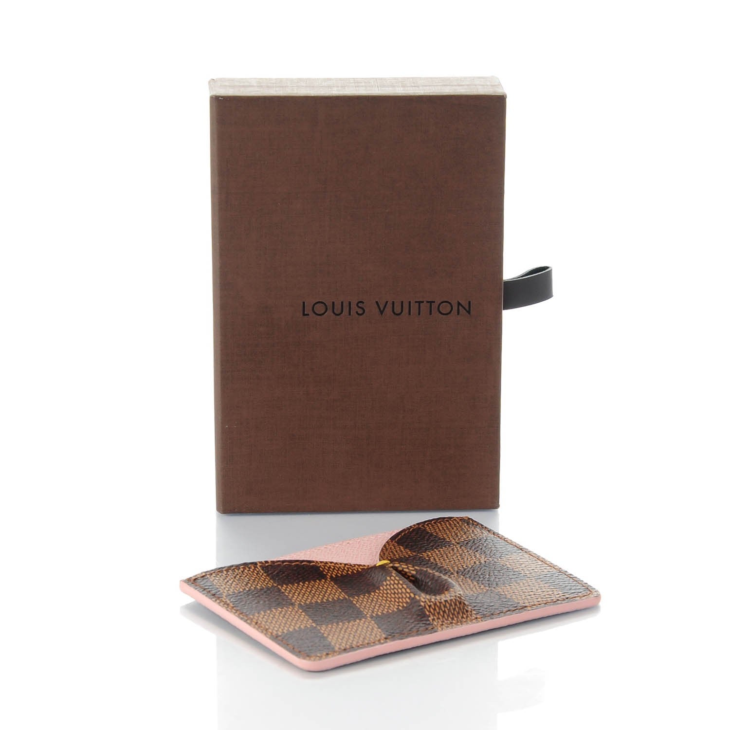Louis Vuitton Damier Ebene Caissa Card Holder Rose Ballerine 4 of 7