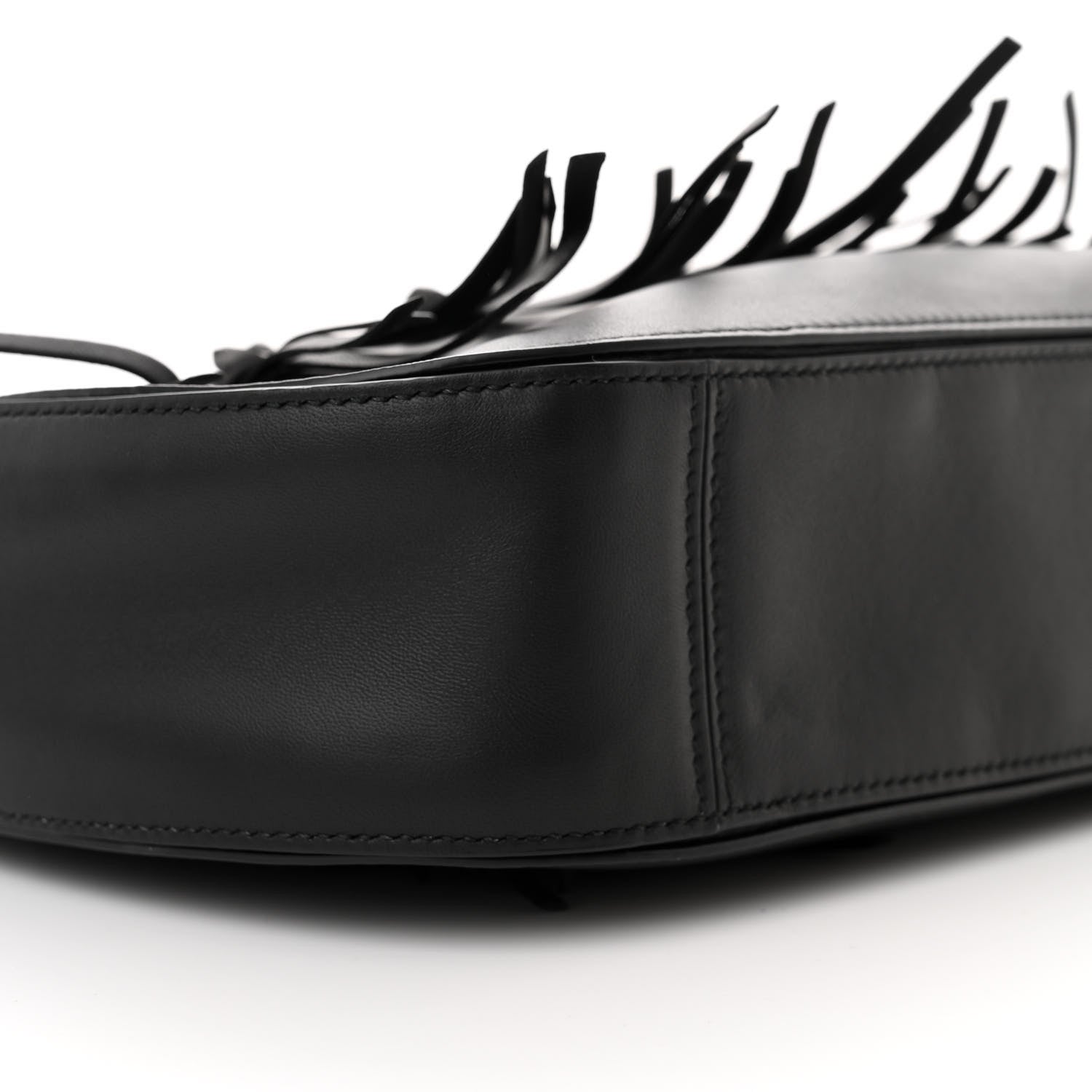 Bottega Veneta Nappa Intrecciato Fringe Brio Loop Hobo Black 10 of 14