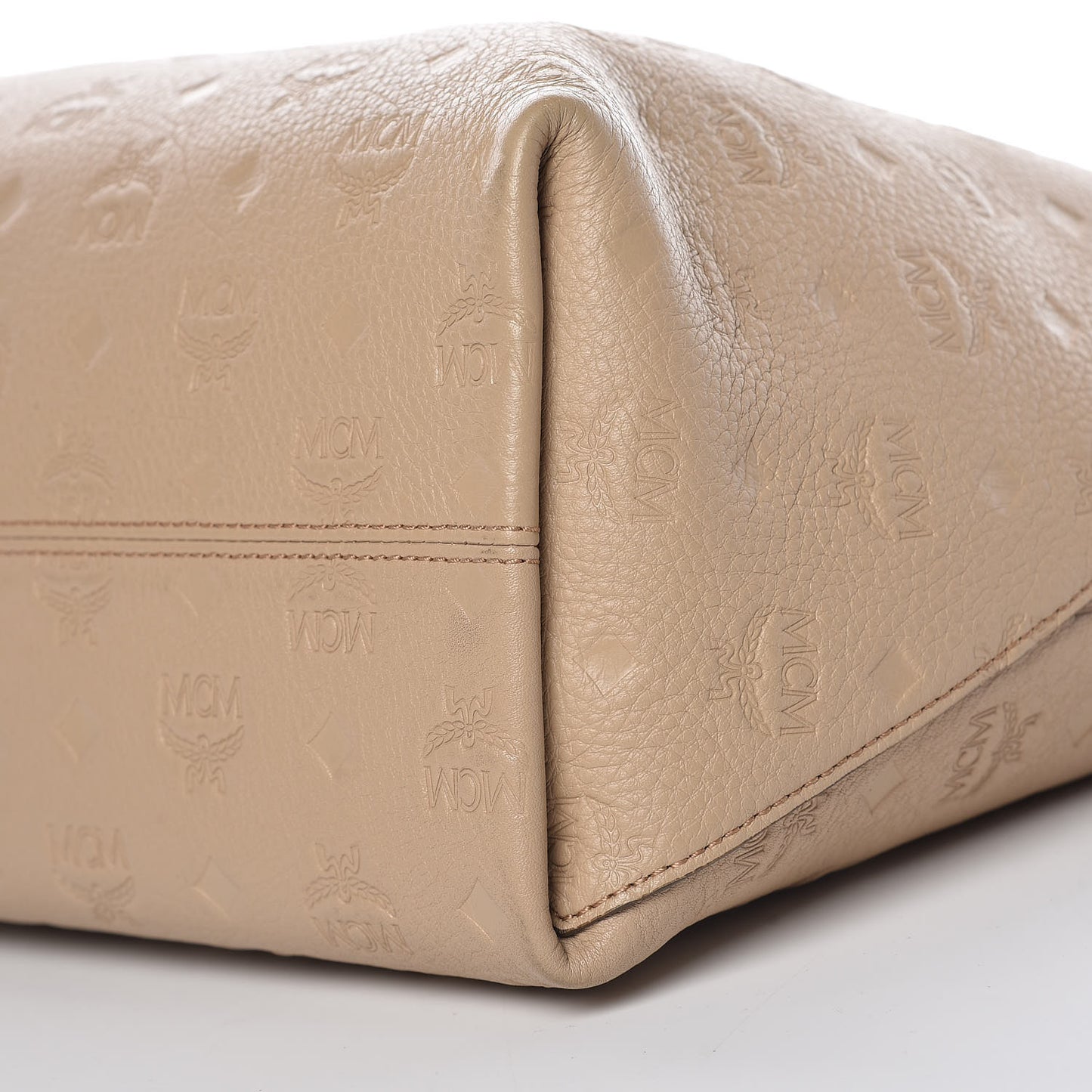 Calfskin Ottomar Monogram Medium Klara Top Zip Tote New Beige