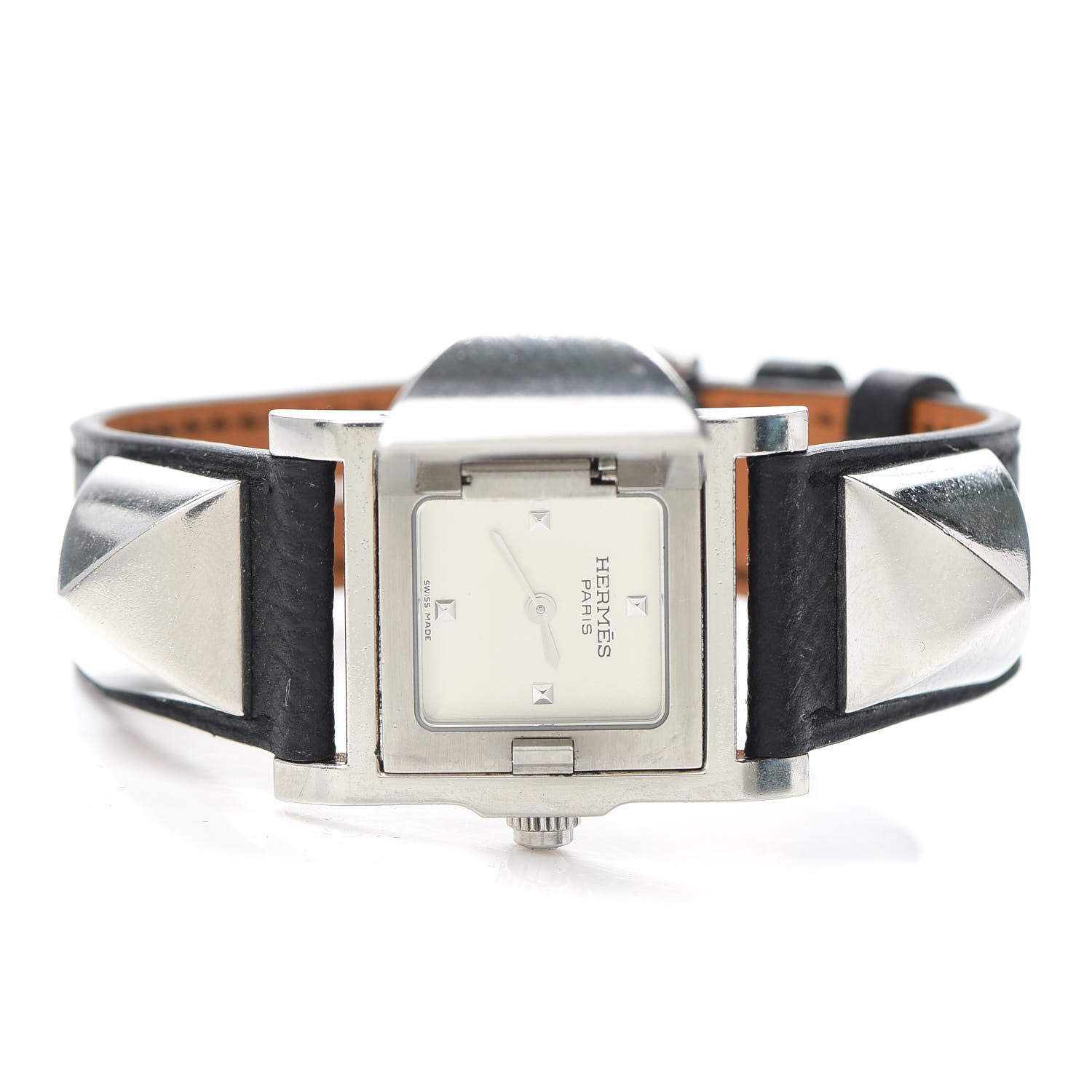 Hermes Stainless Steel Epsom 23mm Medor Quartz Watch Noir 5 of 6