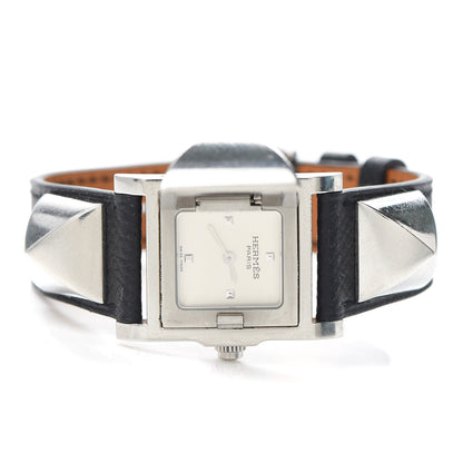 Hermes Stainless Steel Epsom 23mm Medor Quartz Watch Noir 5 of 6