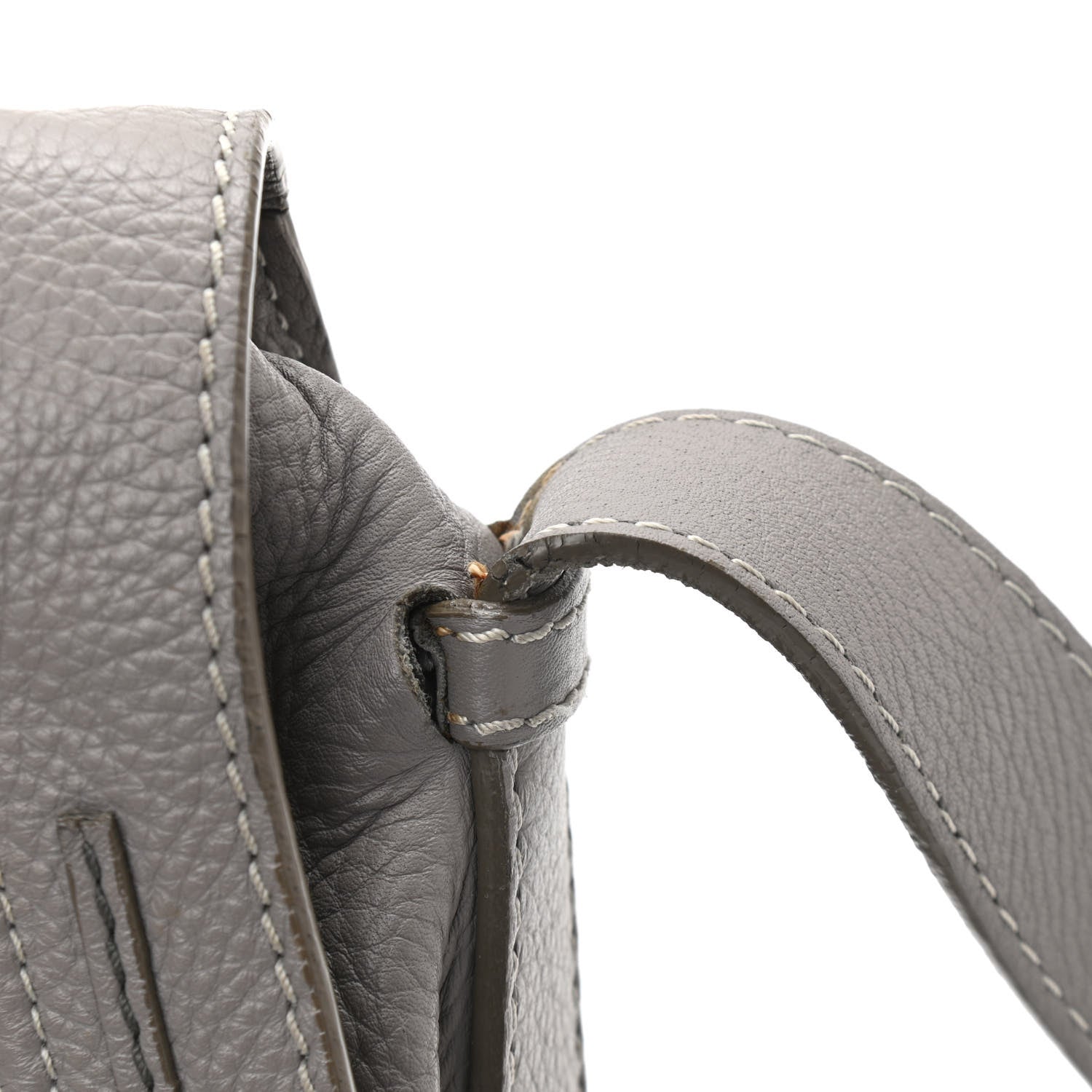 Chloe Calfskin Medium Marcie Round Crossbody Bag Cashmere Grey 12 of 14