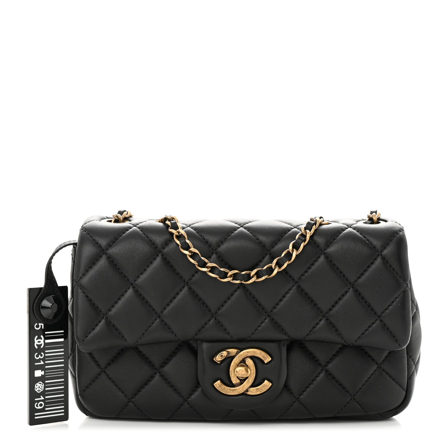 Chanel Lambskin Small Grocery By Chanel Flap Black 2 of 16