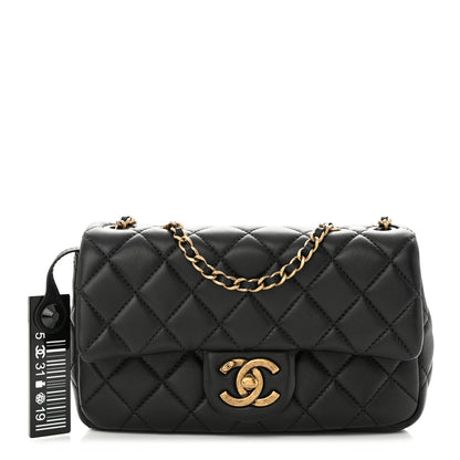 Chanel Lambskin Small Grocery By Chanel Flap Black 2 of 16