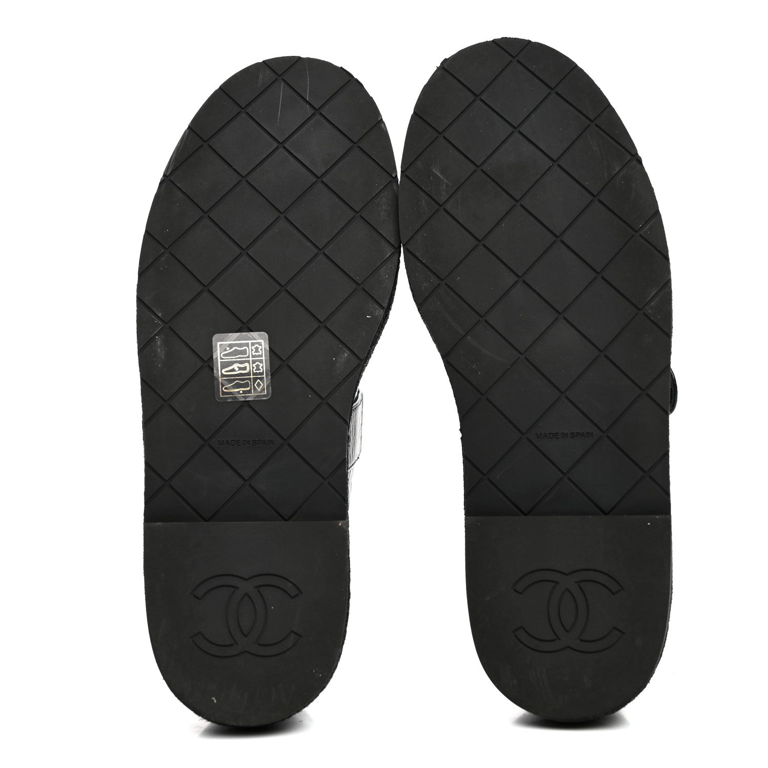 Chanel Crumpled Lambskin Cap Toe Chain CC Turnlock Mary Jane Flats 35 Black 6 of 8