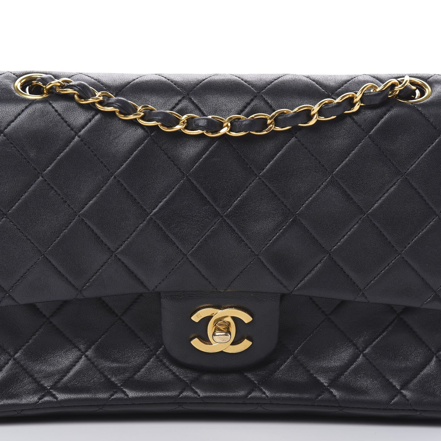 Chanel Lambskin Quilted Medium Double Flap Navy 9 of 19