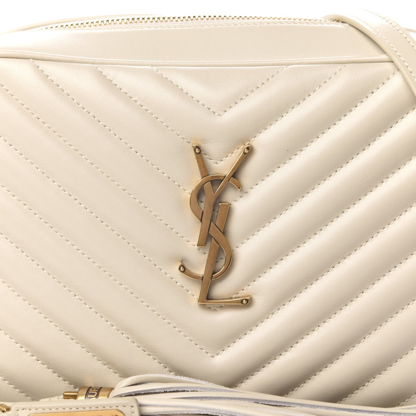 Calfskin Matelasse Monogram Lou Camera Bag Crema Soft