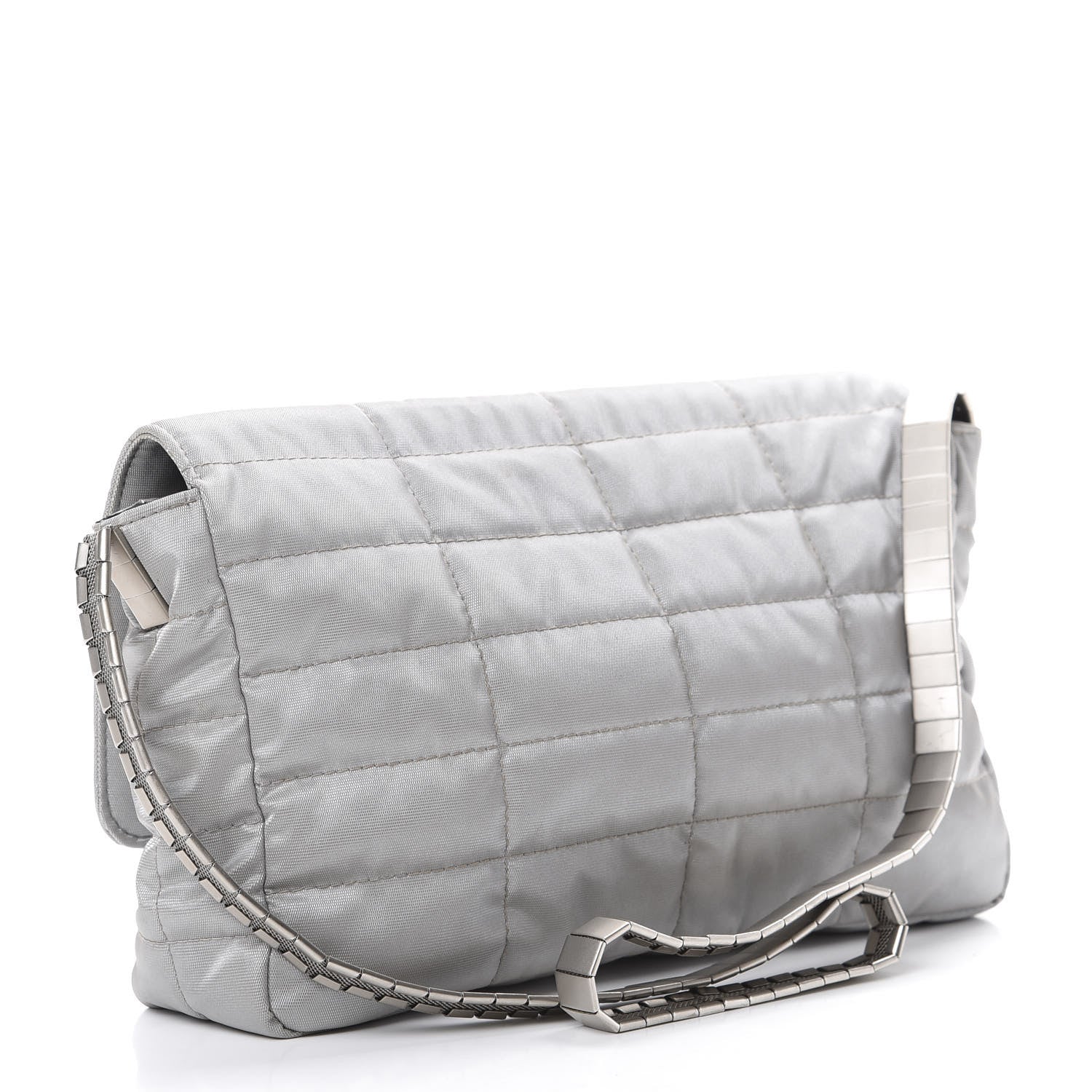 Chanel Canvas Chocolate Bar Mademoiselle Flap Grey 2 of 12