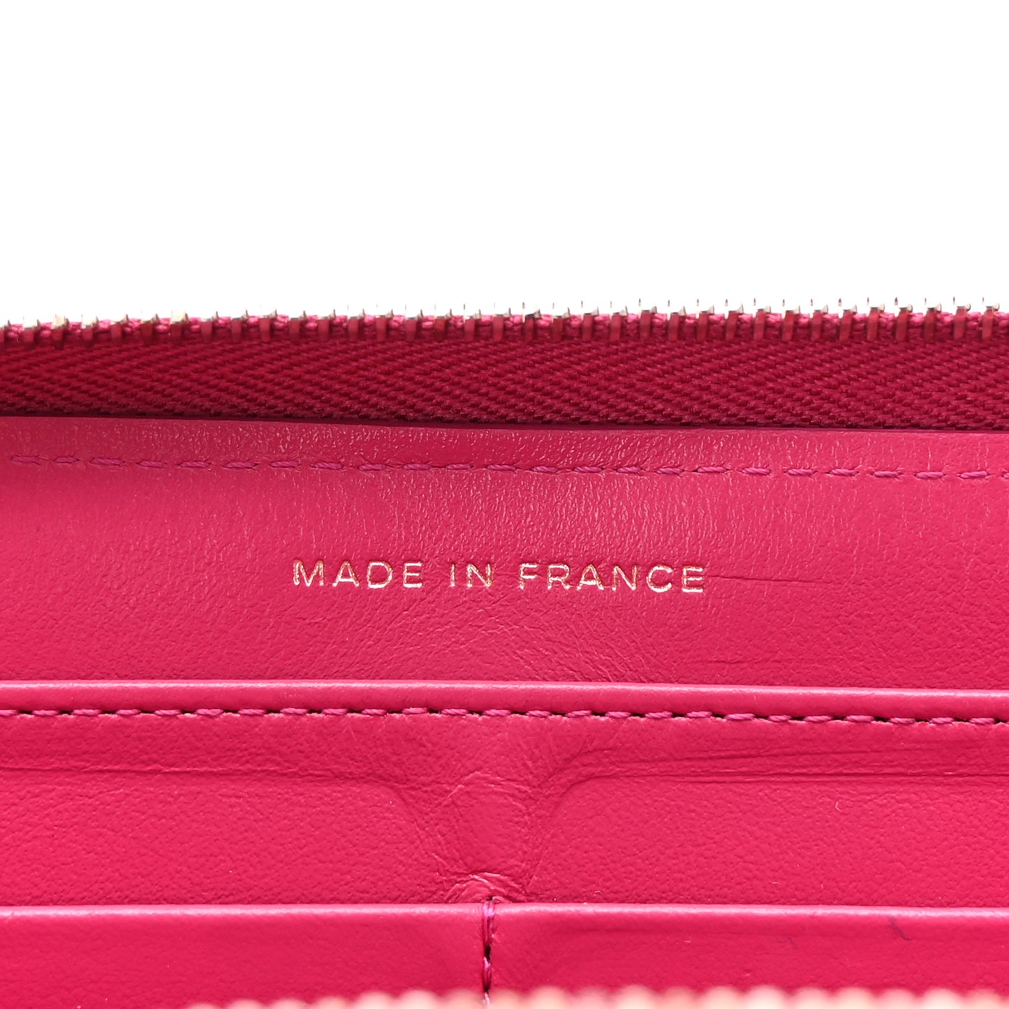 Caviar Quilted Large Gusset Zip Around Wallet Pink
