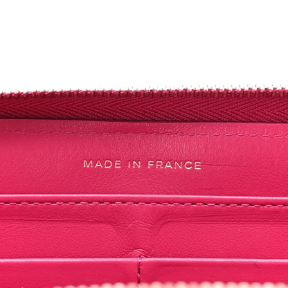 Chanel Caviar Quilted Large Gusset Zip Around Wallet Pink 7 of 8