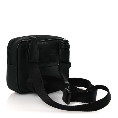 Gucci Rubber Effect Monogram GG Crossbody Bag Black 3 of 11