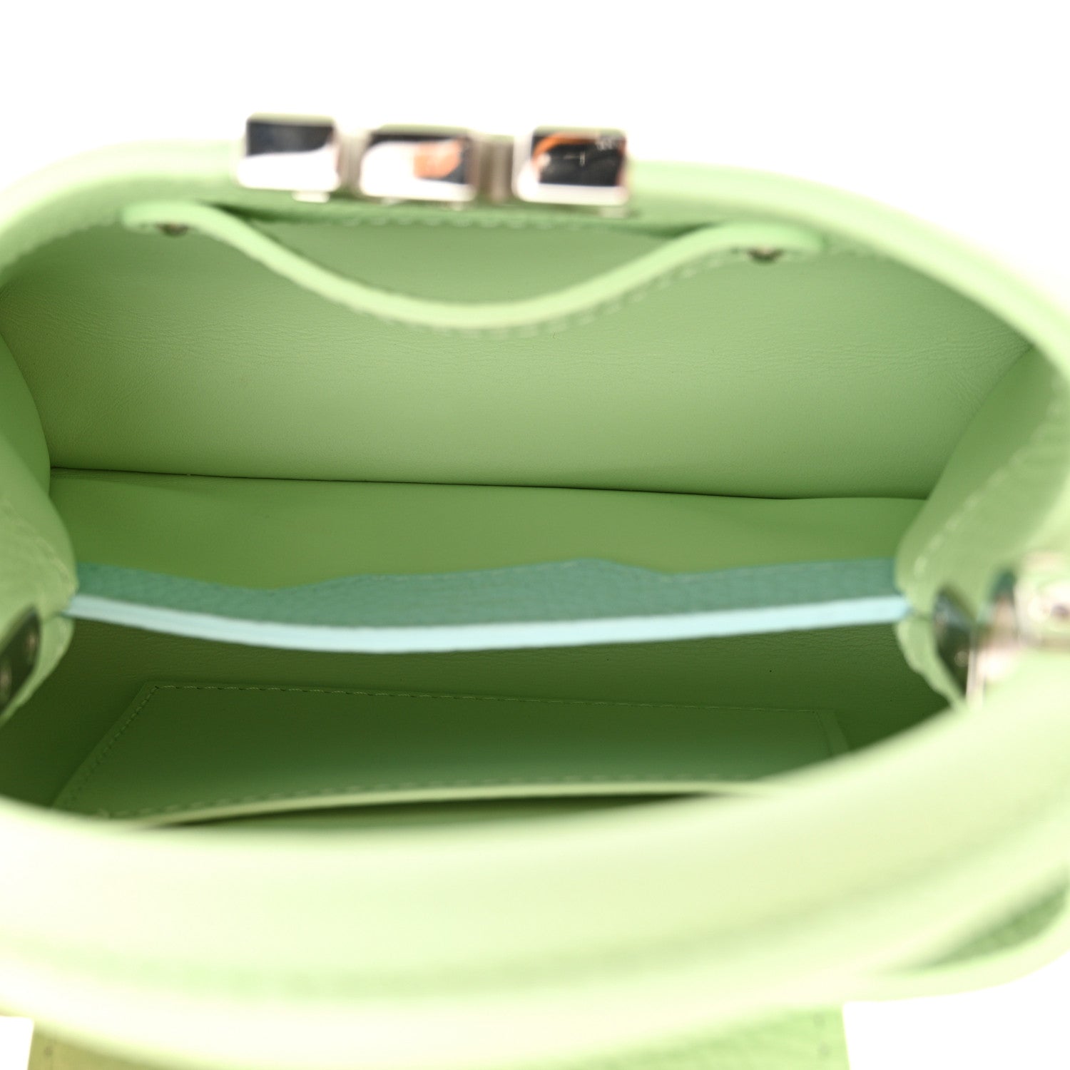 Louis Vuitton Taurillon Mini Capucines Spring Green 5 of 9