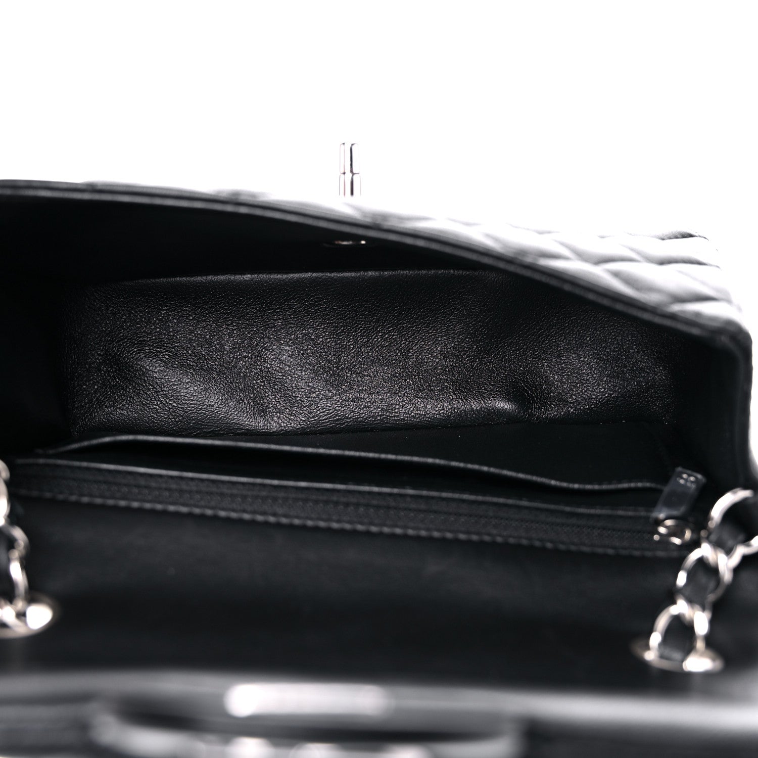 Chanel Lambskin Quilted Mini Rectangular Flap Black 5 of 10