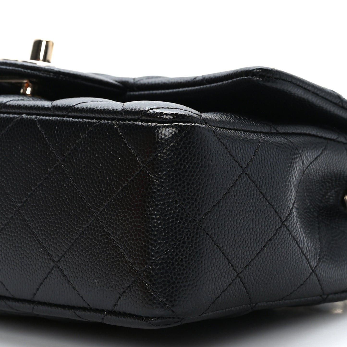 Caviar Quilted Mini Rectangular Flap Black