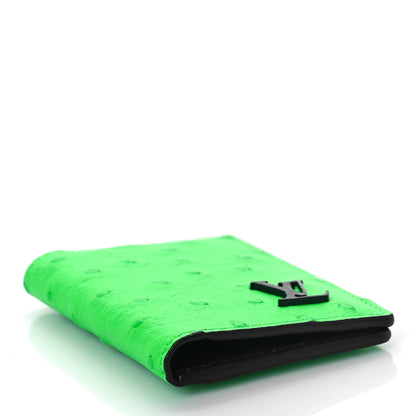 Louis Vuitton Ostrich Pocket Organizer Florescent Green 4 of 8