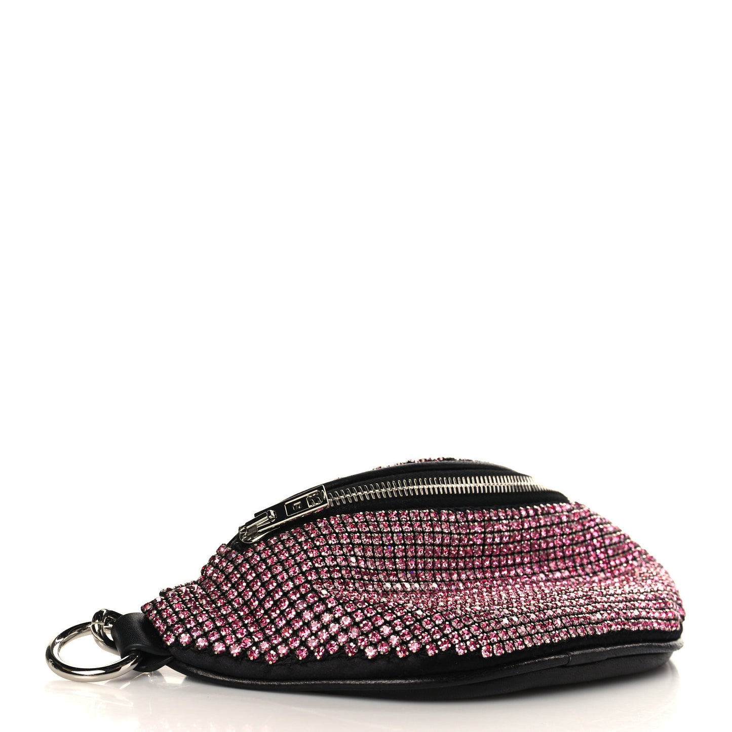 Rhinestone Mesh Mini Attica Belt Bag Prism Pink