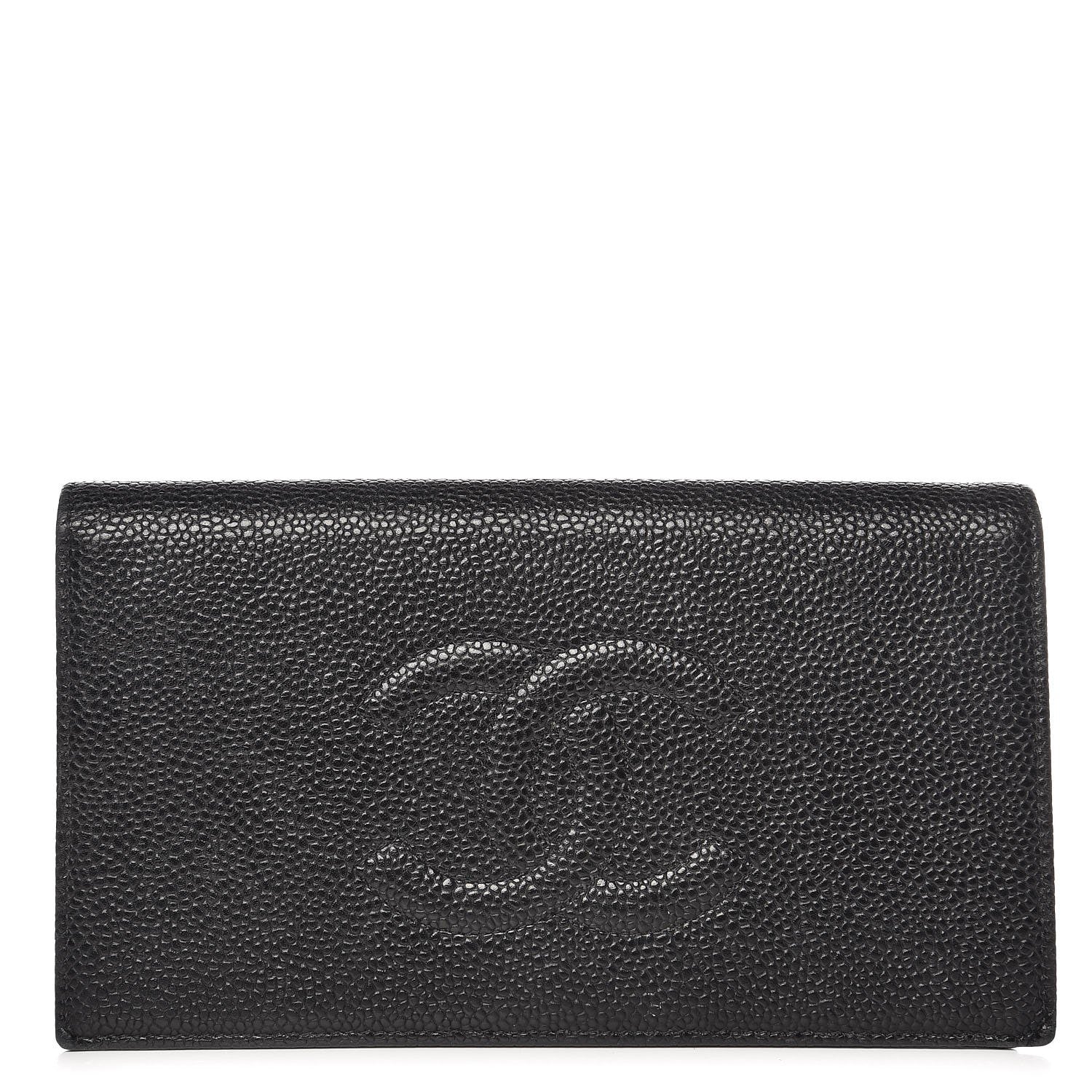 Chanel Caviar Timeless CC Yen Wallet Black 1 of 13