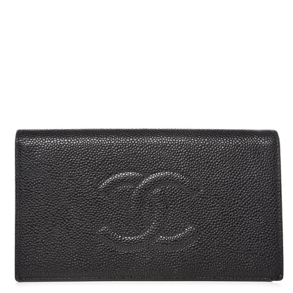 Chanel Caviar Timeless CC Yen Wallet Black 1 of 13