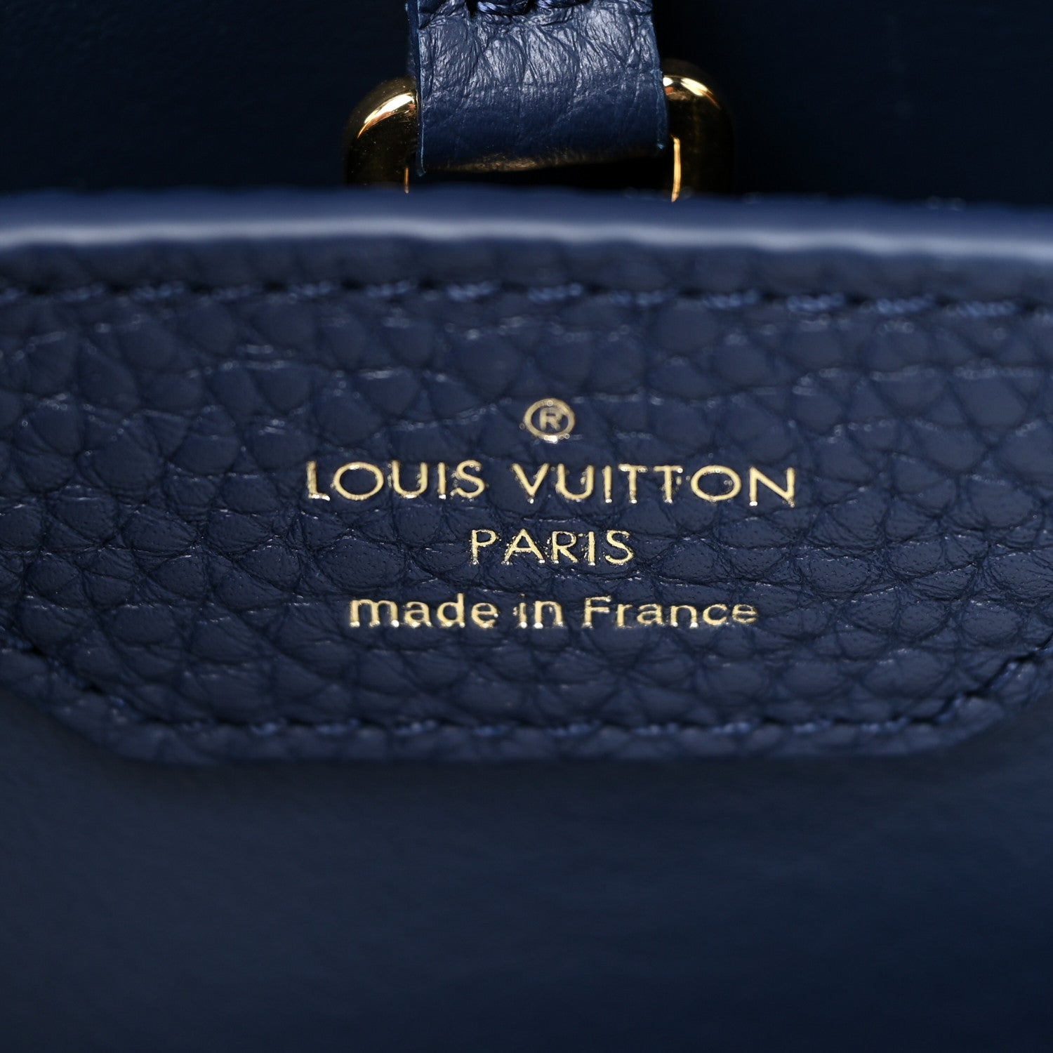 Louis Vuitton Taurillon Flower Chain Capucines MM Navy 7 of 10