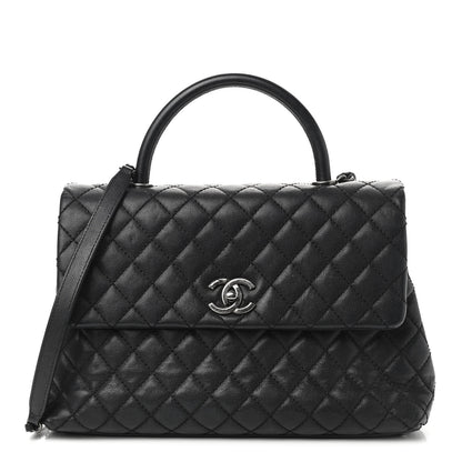 Chanel Caviar Quilted Medium Coco Handle Flap Black 1 of 9