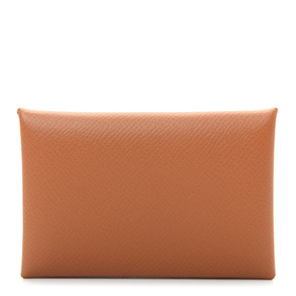 Hermes Epsom Calvi Card Case Gold 1 of 7