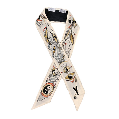 Christian Dior Silk Mitzah ABCDior Y Yin Yang Scarf Multicolor 1 of 3