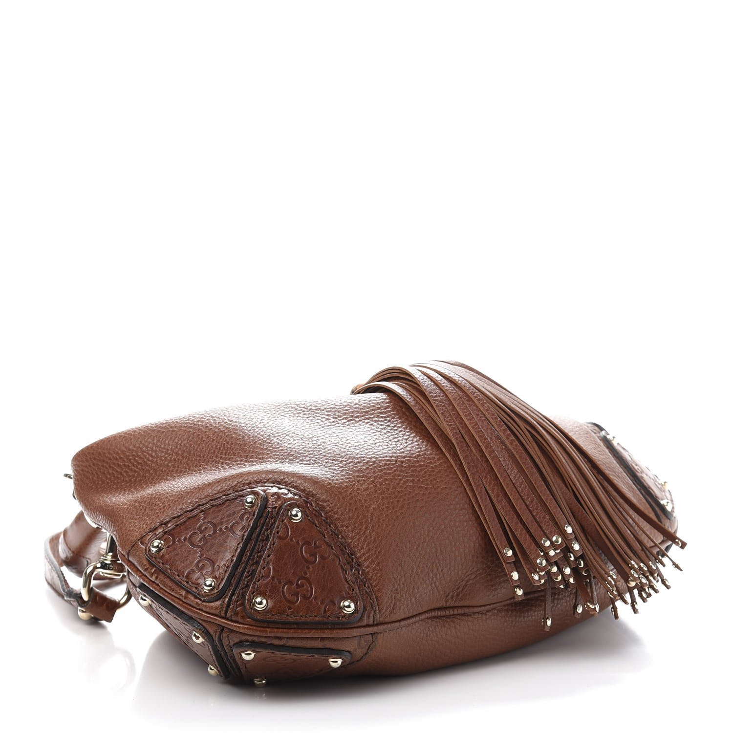 Gucci Calfskin Medium Indy Top Handle Bag Brown 3 of 13