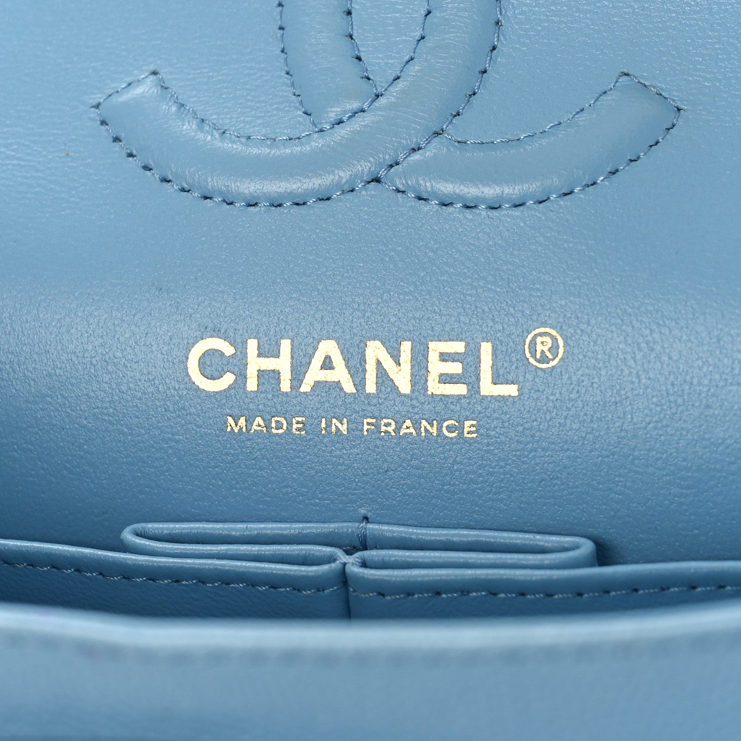 Chanel Caviar Quilted Small Double Flap Light Blue 7 of 11