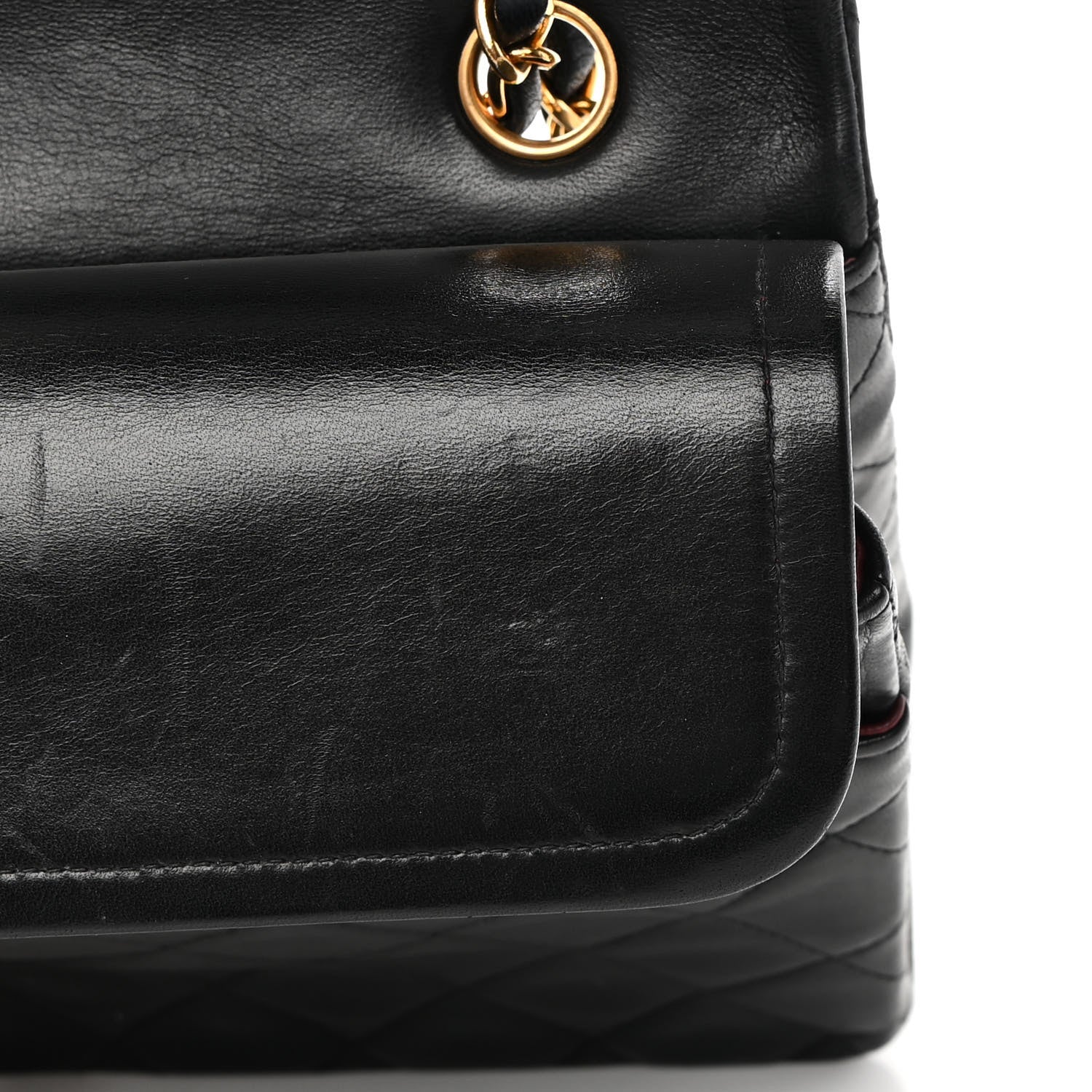 Chanel Lambskin Quilted Medium Double Flap Black 13 of 18