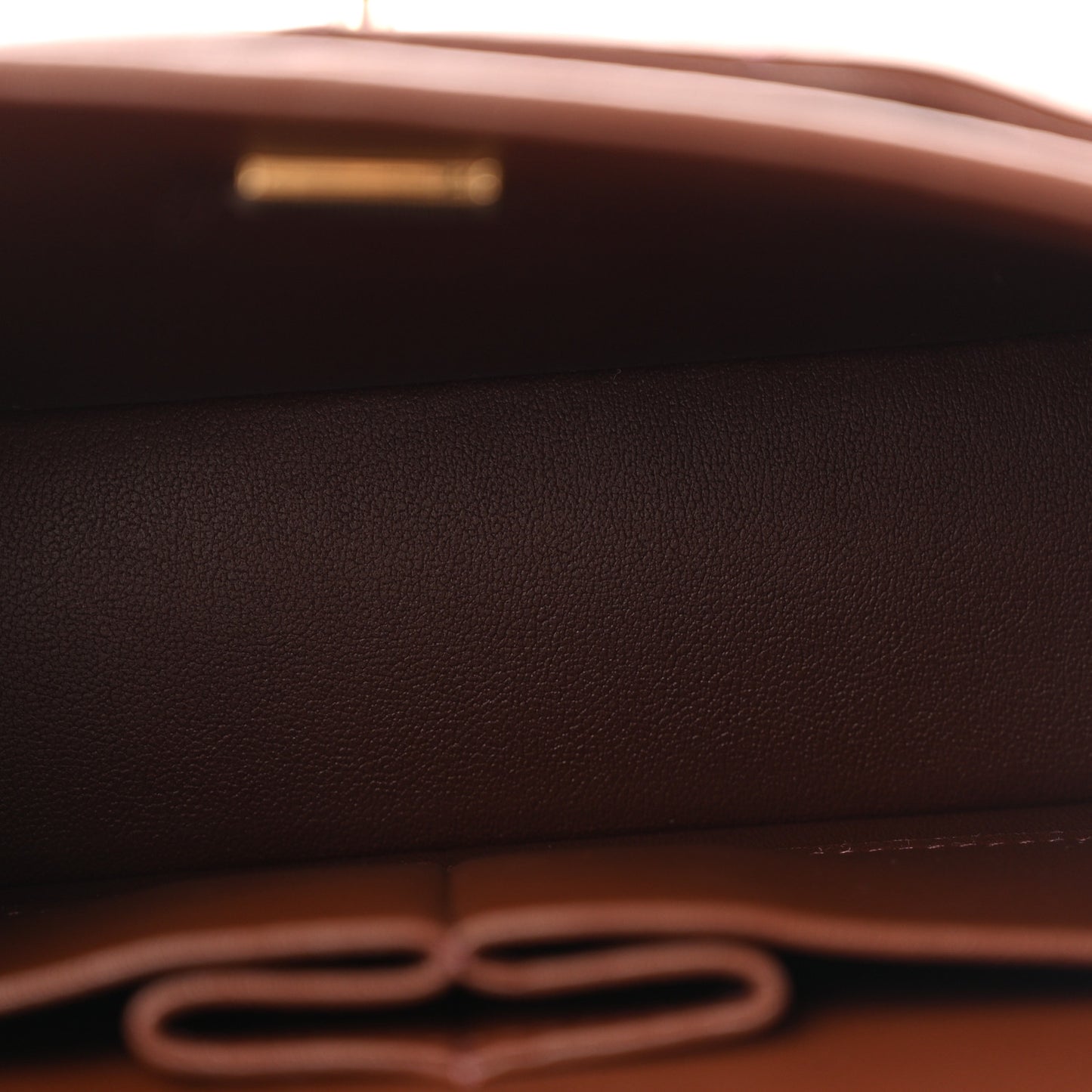 Lambskin Quilted Small Double Flap Dark Brown