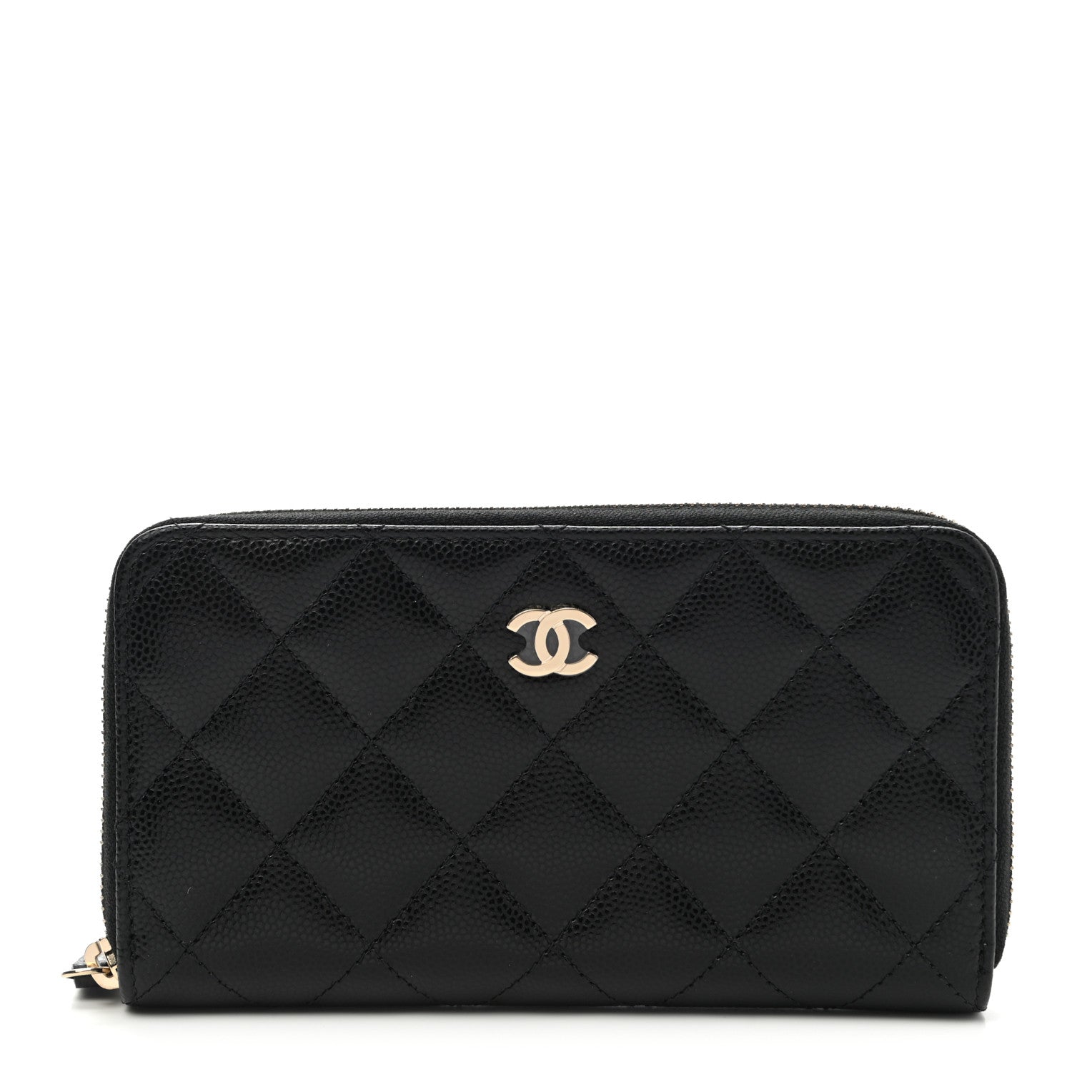 Chanel Caviar Quilted Medium Zip Around Wallet Black 1 of 9