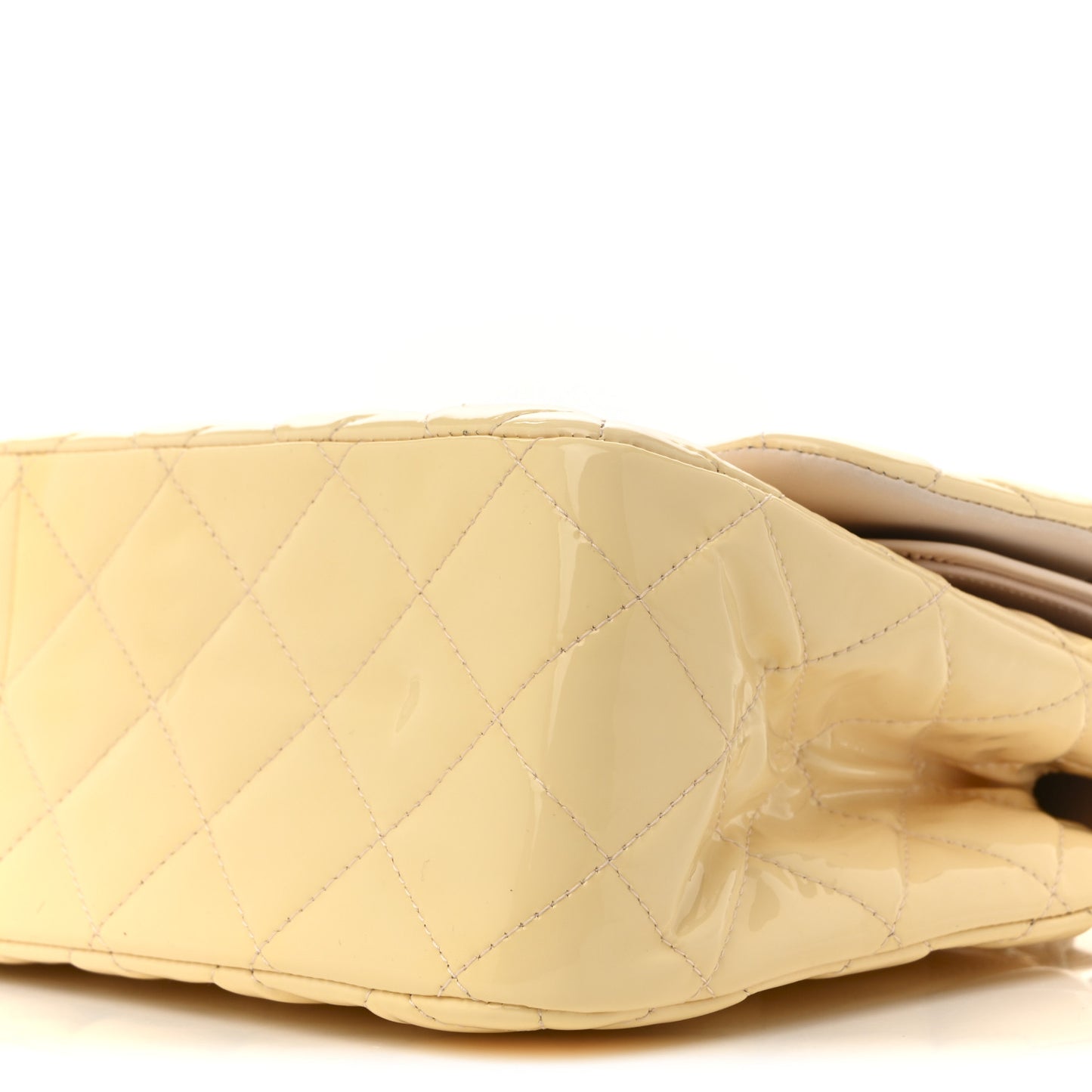 Patent Quilted Jumbo Double Flap Light Pink