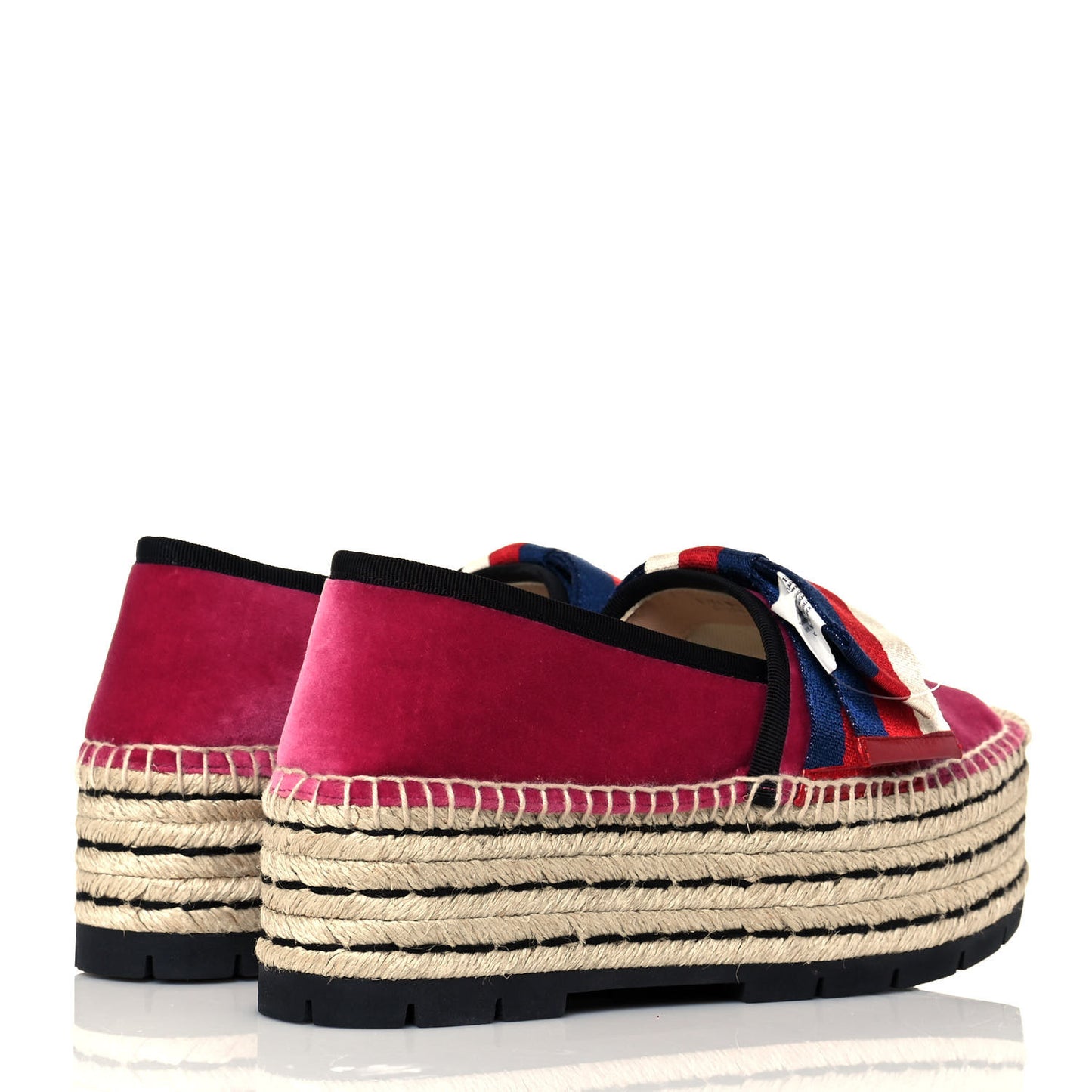 Velvet Sylvie Web Platform Espadrilles 36 Light Raspberry Rose