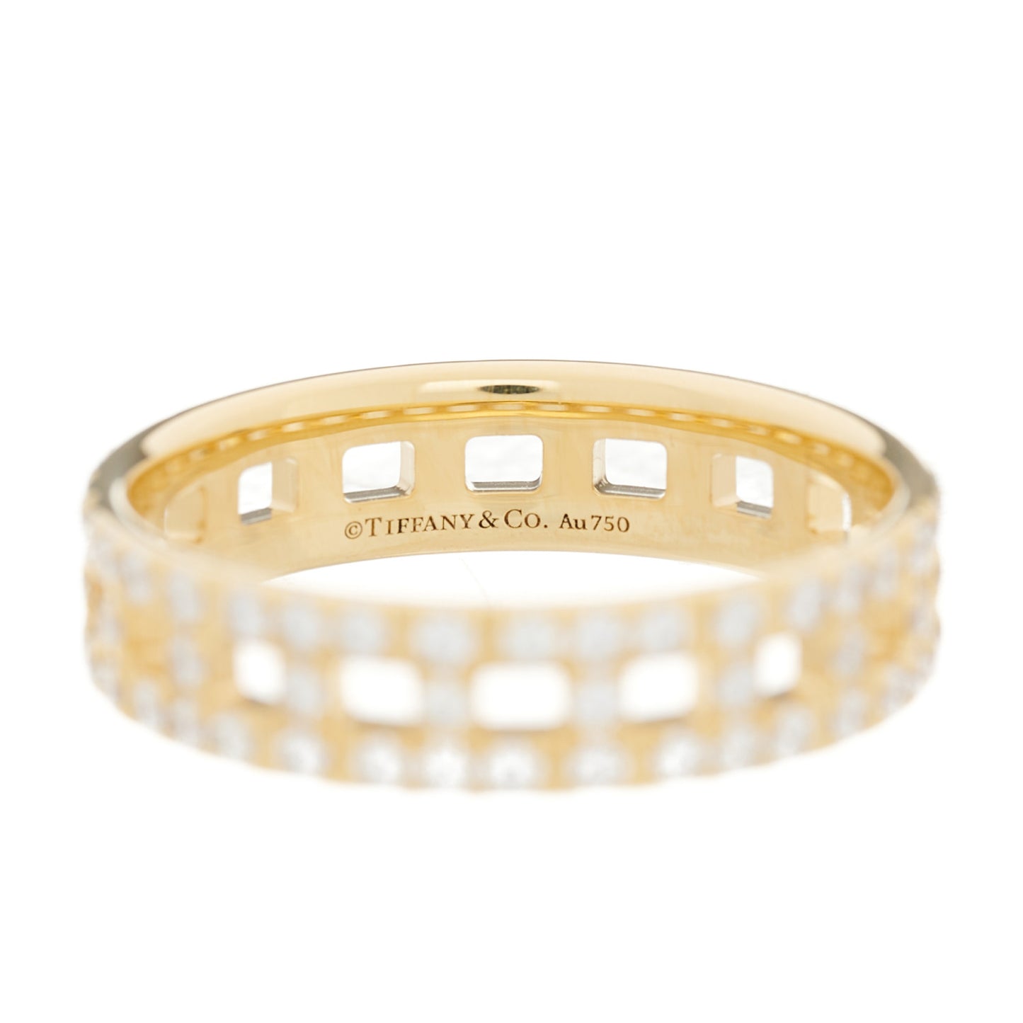 18K Yellow Gold Diamond T True Wide Ring 65 11